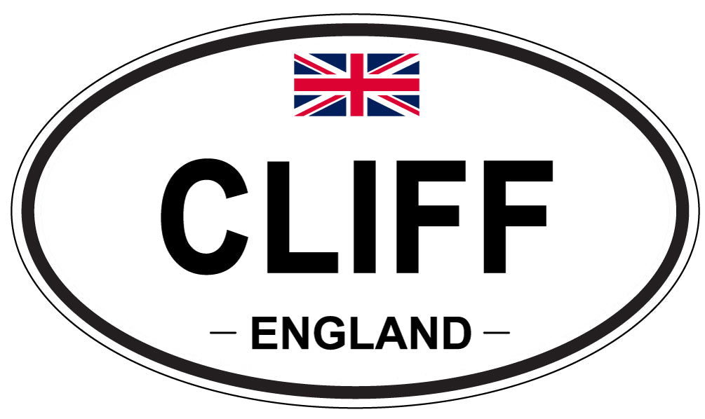 CLIFF, ENGLAND - Oval Sticker