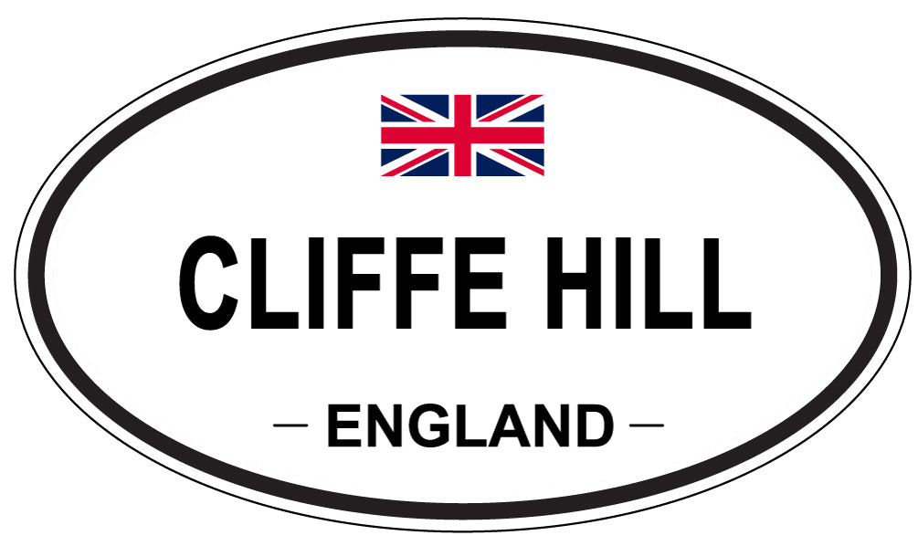CLIFFE HILL, ENGLAND - Oval Sticker