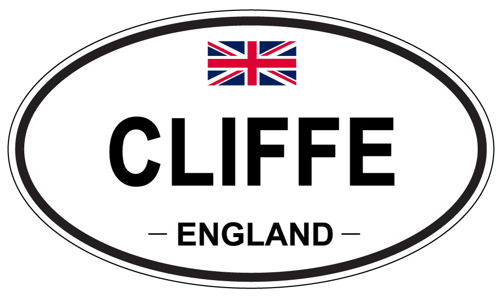 CLIFFE, ENGLAND - Oval Sticker
