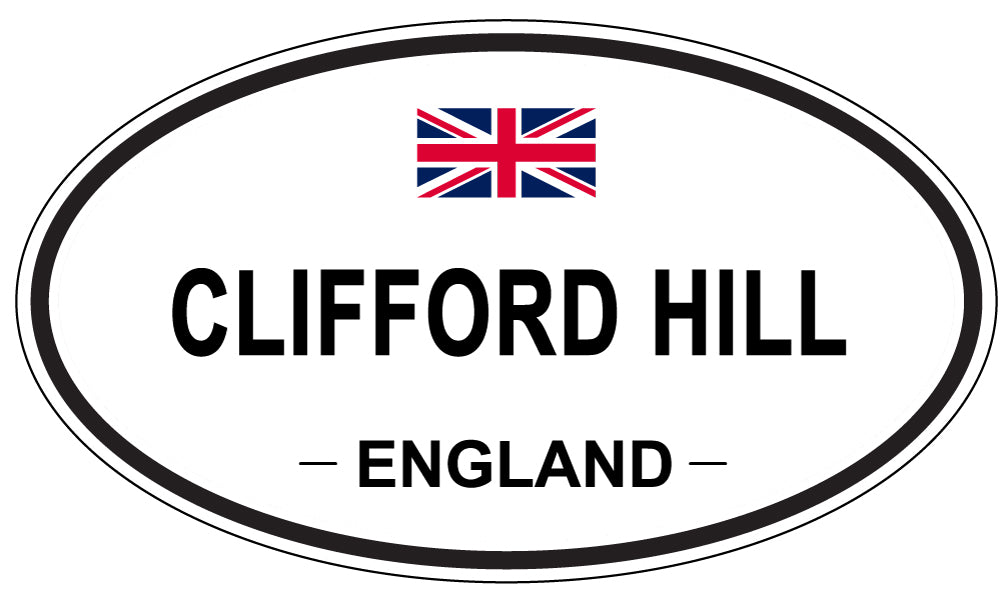 CLIFFORD HILL, ENGLAND - Oval Sticker