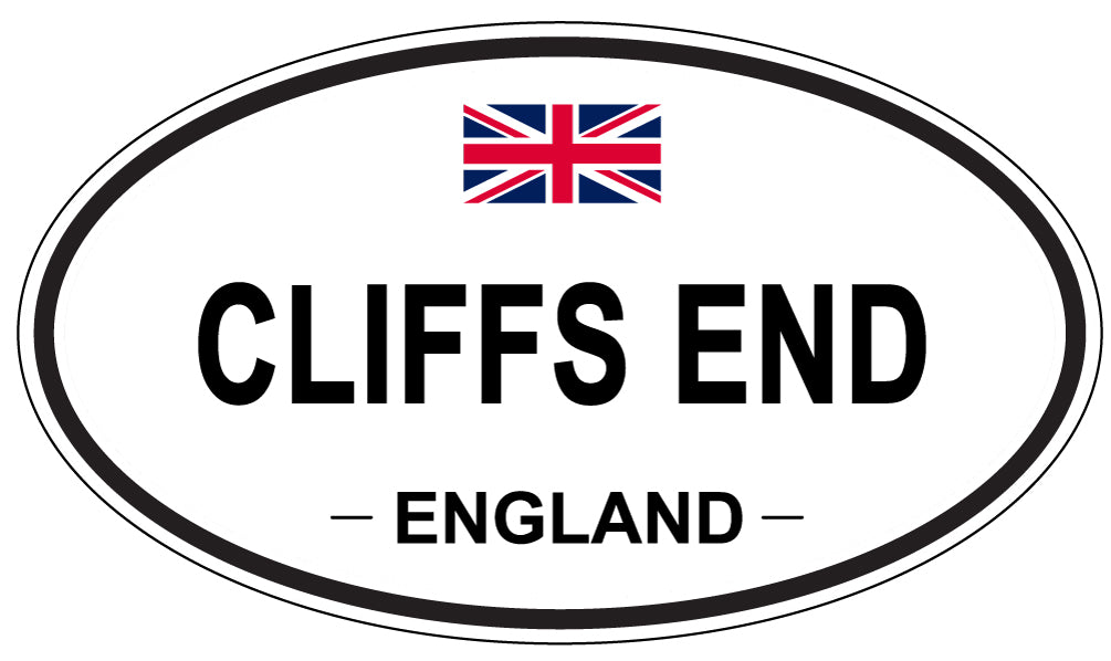CLIFFS END, ENGLAND - Oval Sticker