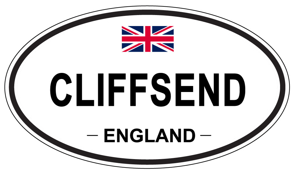 CLIFFSEND, ENGLAND - Oval Sticker