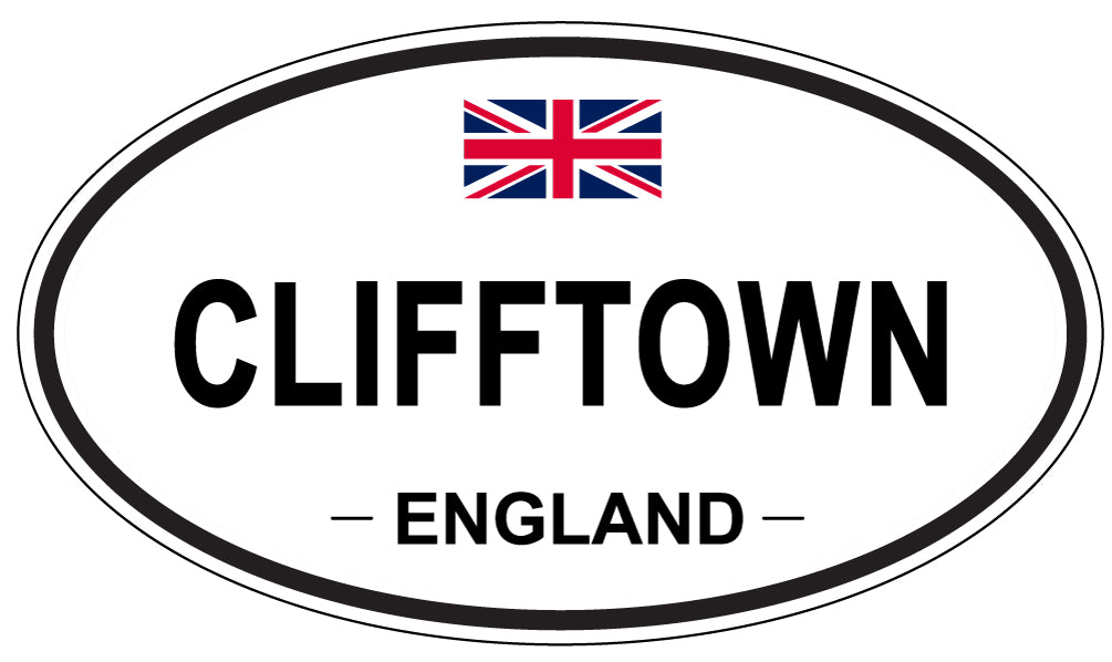 CLIFFTOWN, ENGLAND - Oval Sticker