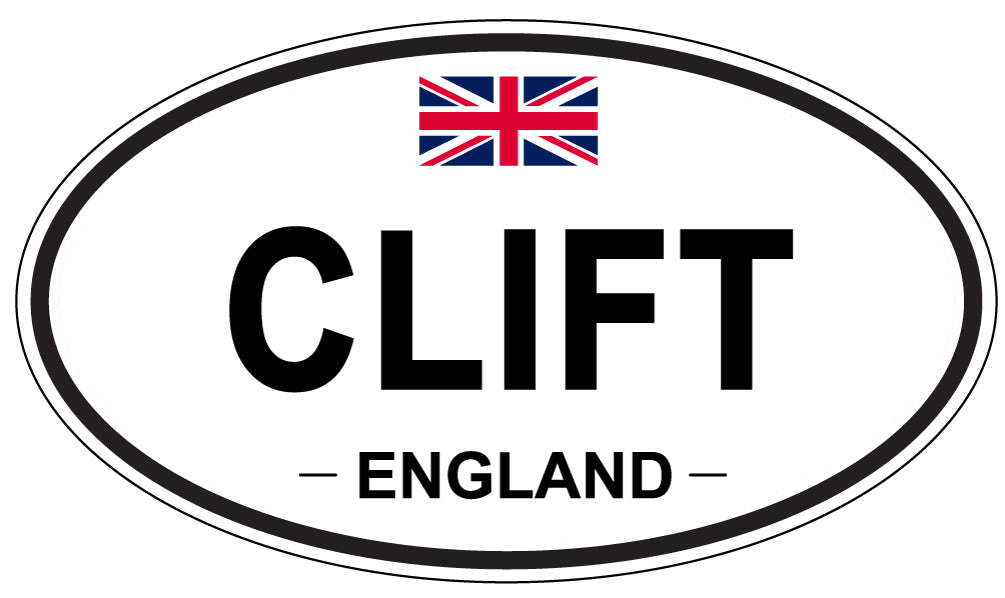 CLIFT, ENGLAND - Oval Sticker