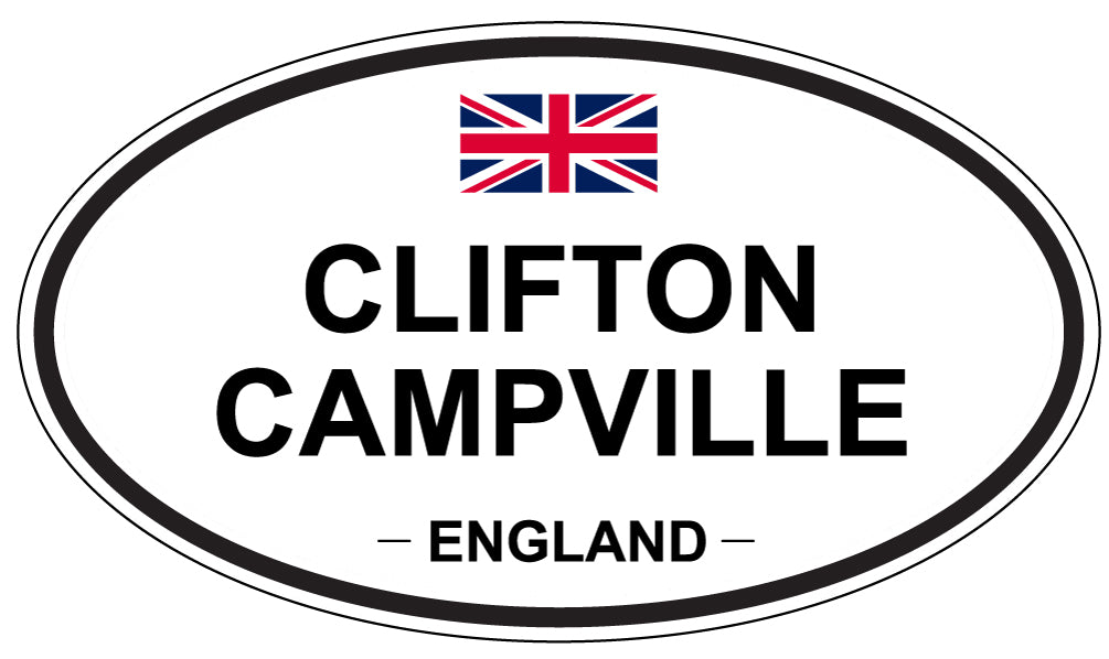 CLIFTON CAMPVILLE, ENGLAND - Oval Sticker