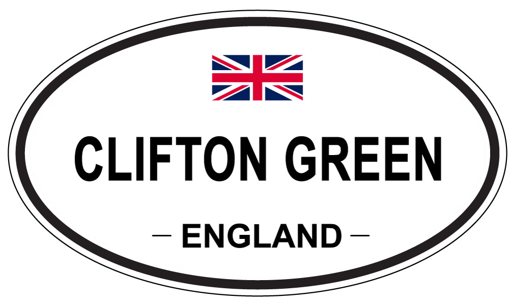 CLIFTON GREEN, ENGLAND - Oval Sticker