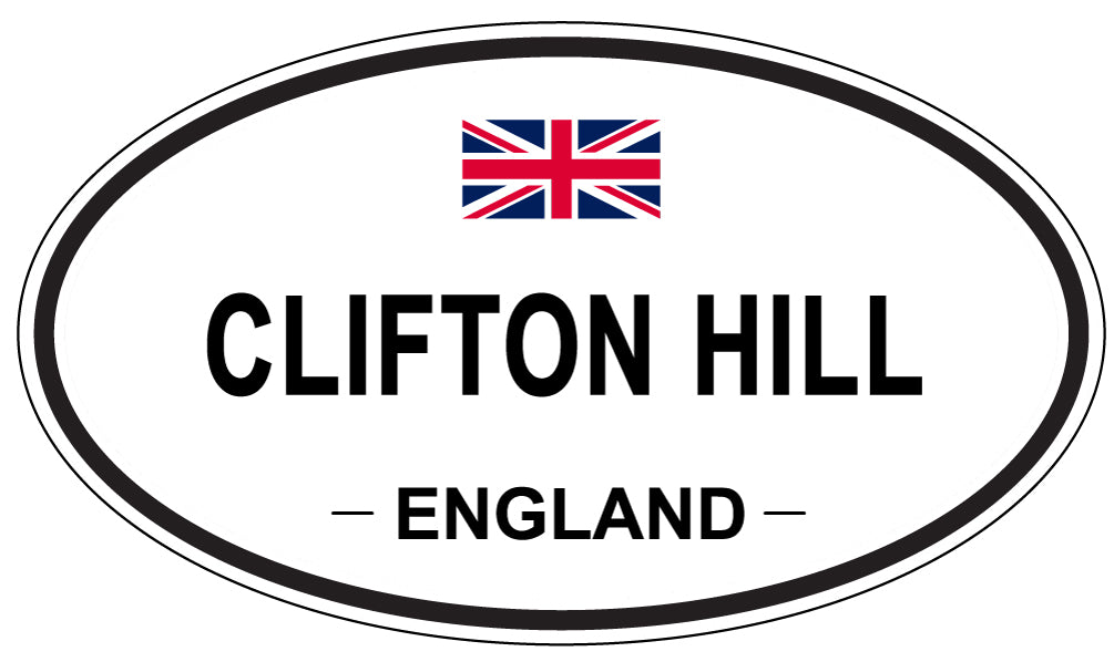 CLIFTON HILL, ENGLAND - Oval Sticker