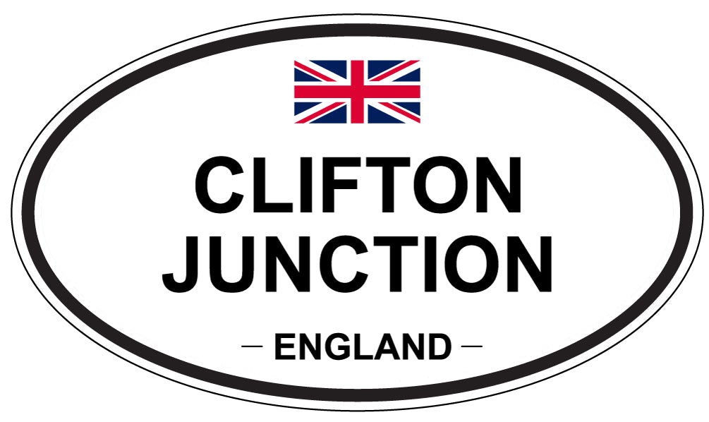 CLIFTON JUNCTION, ENGLAND - Oval Sticker