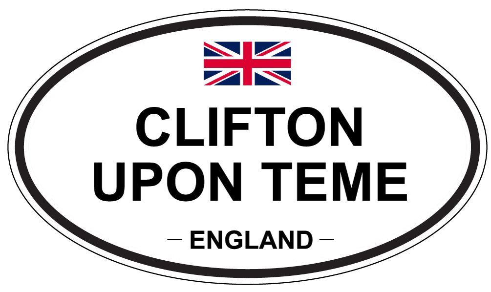 CLIFTON UPON TEME, ENGLAND - Oval Sticker