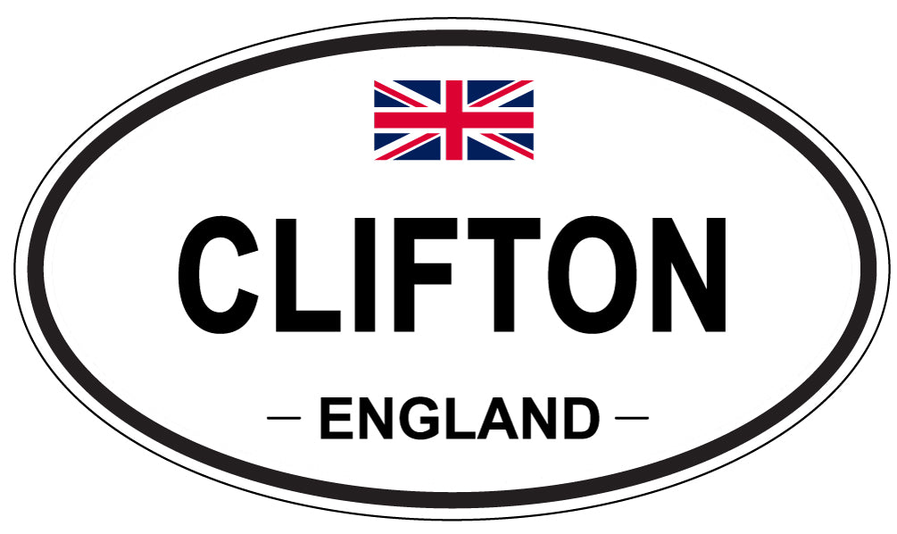 CLIFTON, ENGLAND - Oval Sticker