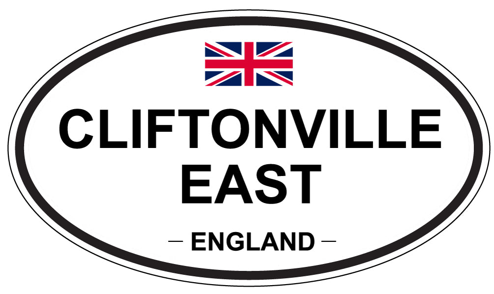 CLIFTONVILLE EAST, England - Oval Magnet