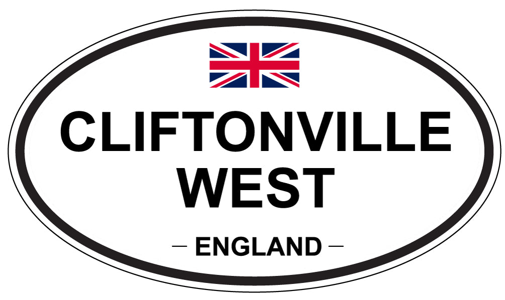 CLIFTONVILLE WEST, ENGLAND - Oval Sticker
