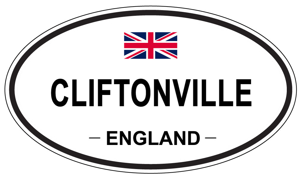 CLIFTONVILLE, England - Oval Magnet