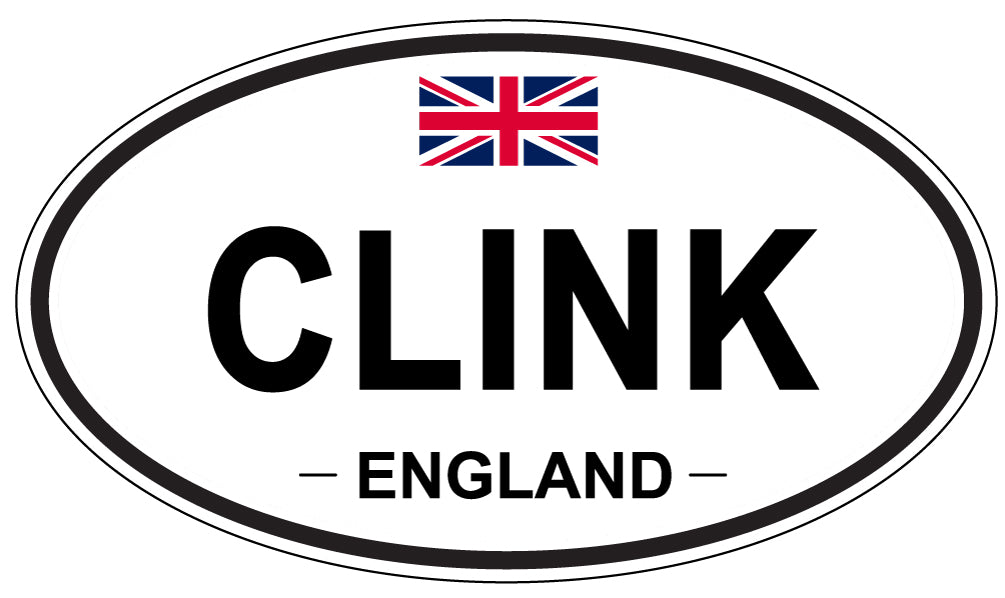 CLINK, ENGLAND - Oval Sticker