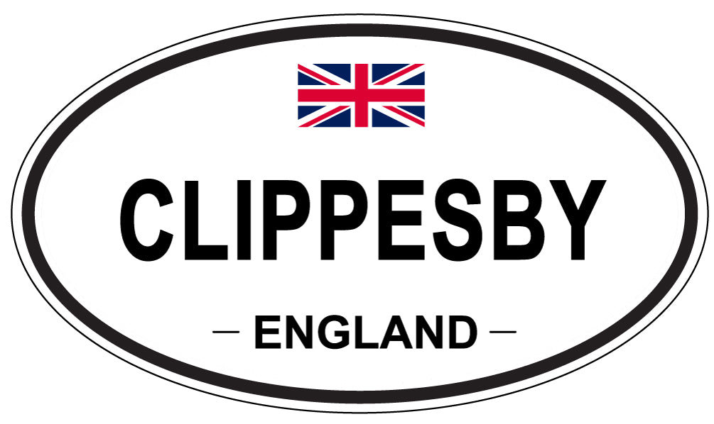 CLIPPESBY, ENGLAND - Oval Sticker