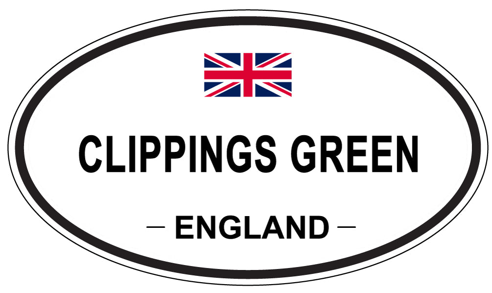 CLIPPINGS GREEN, ENGLAND - Oval Sticker