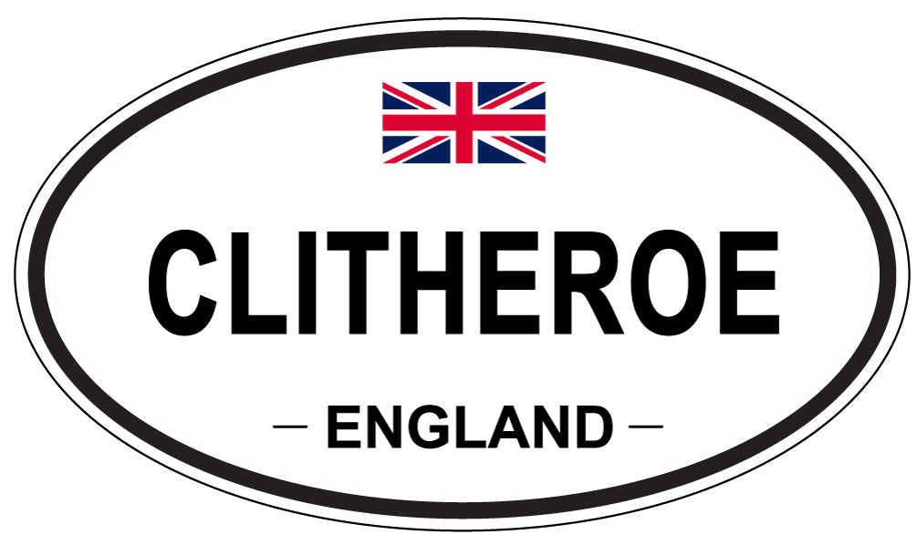CLITHEROE, ENGLAND - Oval Sticker