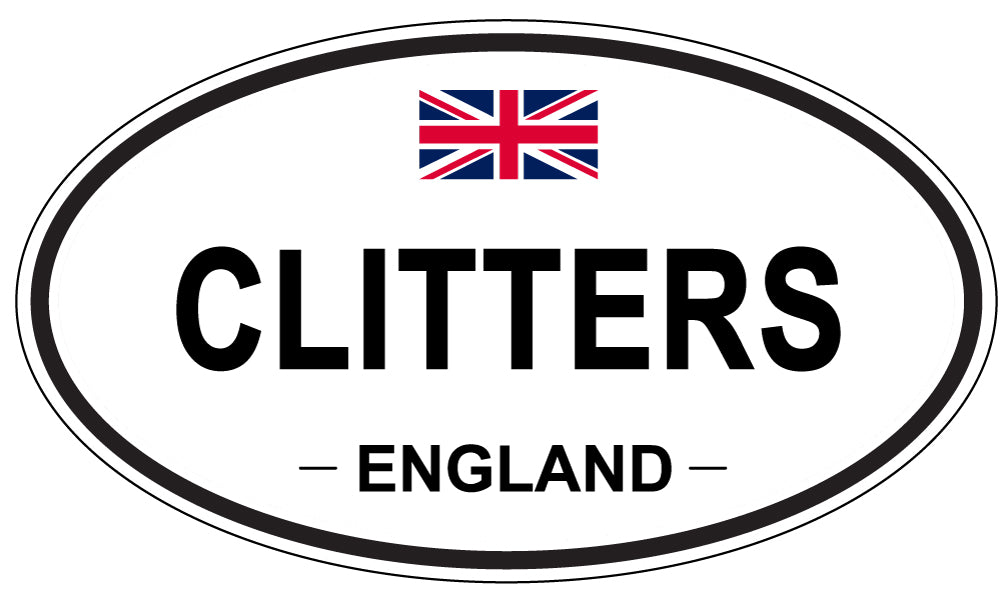 CLITTERS, ENGLAND - Oval Sticker