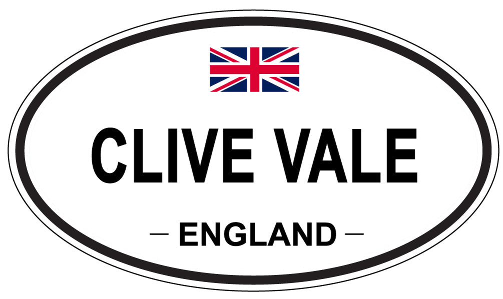 CLIVE VALE, ENGLAND - Oval Sticker