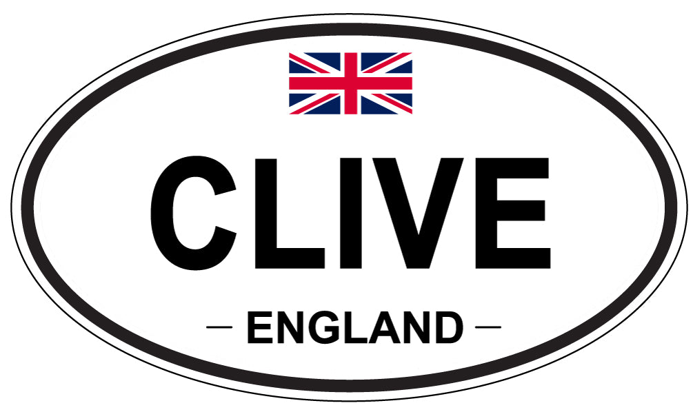CLIVE, ENGLAND - Oval Sticker