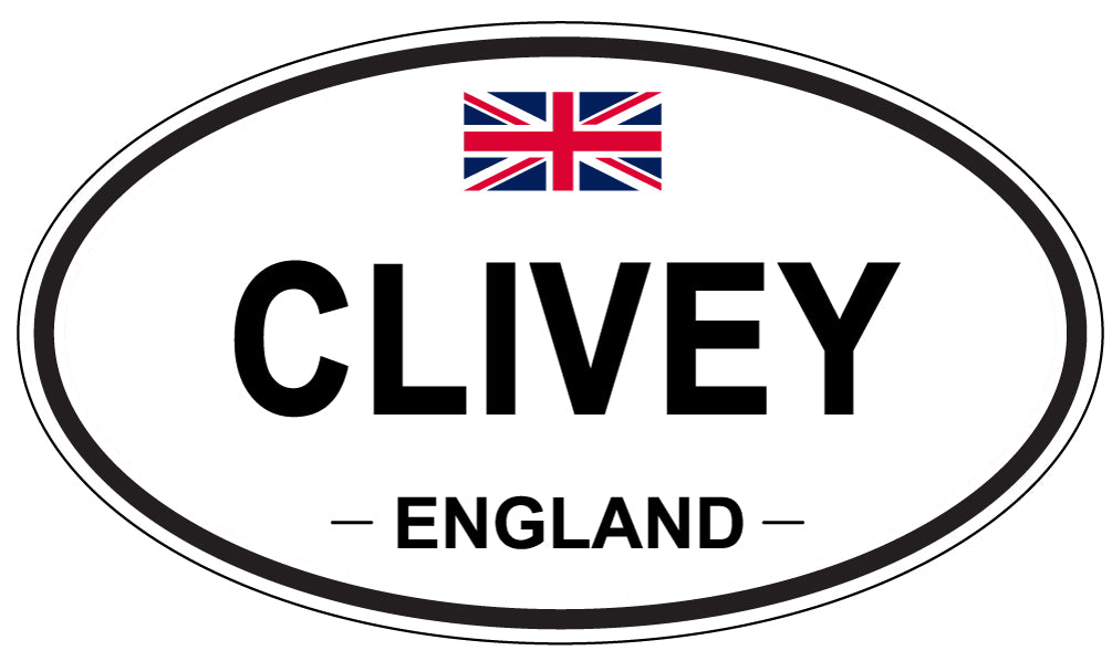 CLIVEY, ENGLAND - Oval Sticker