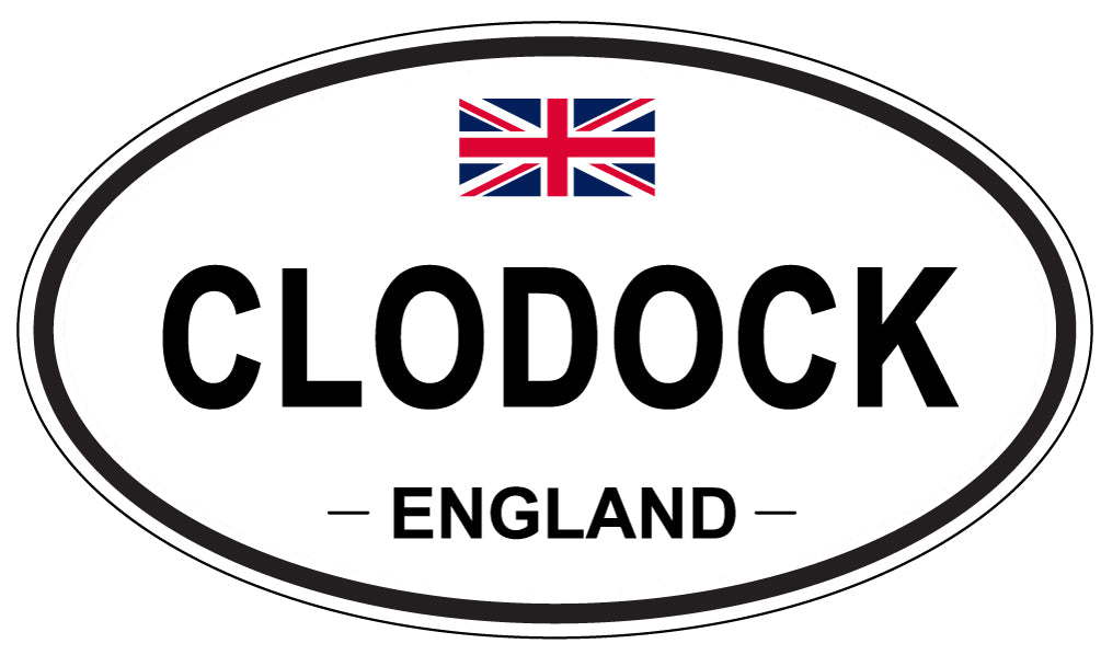 CLODOCK, ENGLAND - Oval Sticker