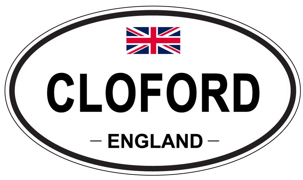 CLOFORD, ENGLAND - Oval Sticker