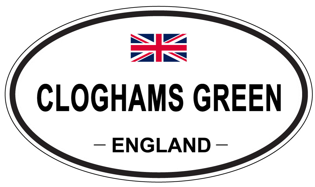 CLOGHAMS GREEN, ENGLAND - Oval Sticker