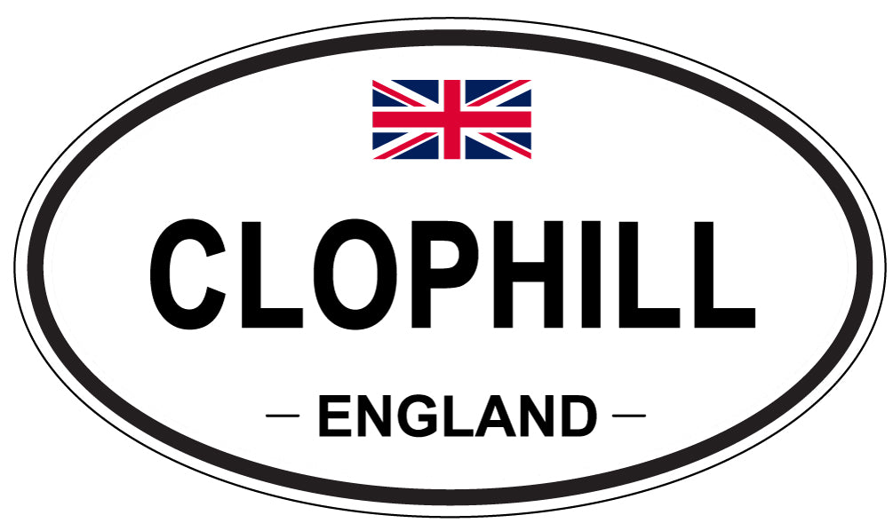 CLOPHILL, ENGLAND - Oval Sticker