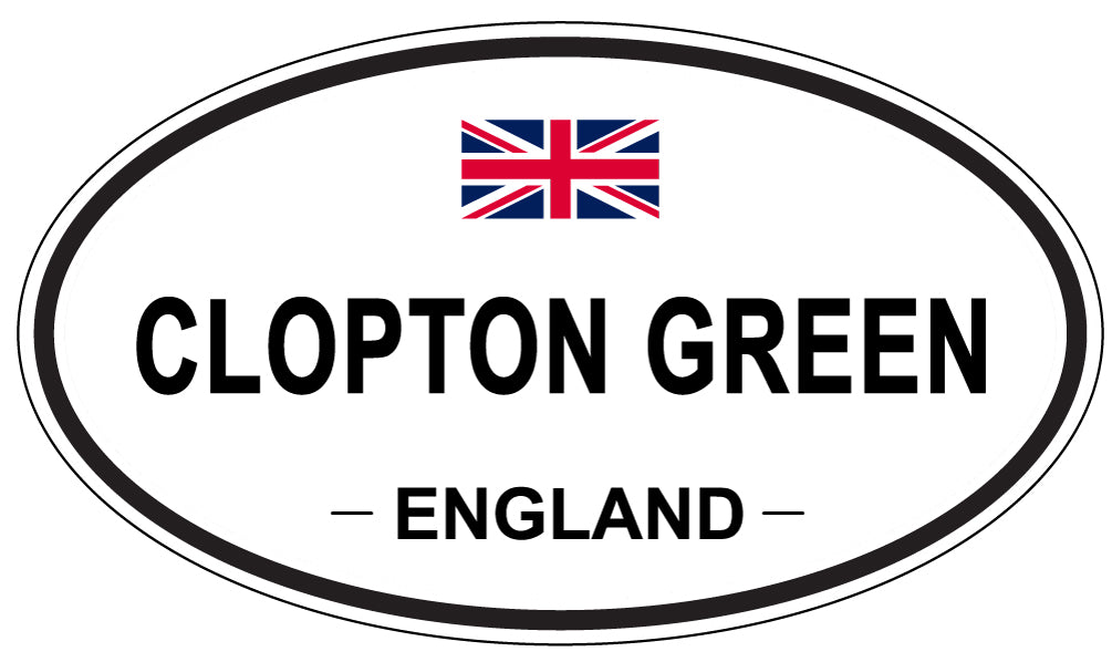 CLOPTON GREEN, ENGLAND - Oval Sticker