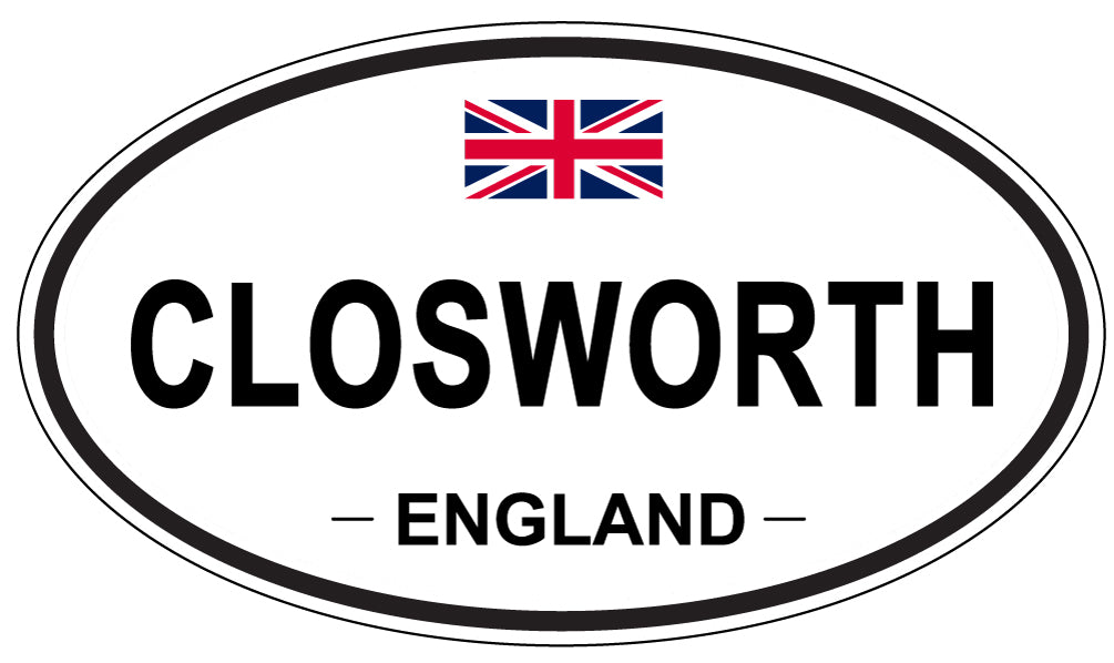 CLOSWORTH, ENGLAND - Oval Sticker