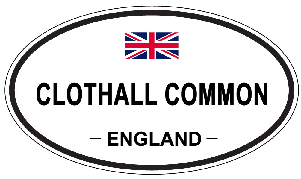 CLOTHALL COMMON, ENGLAND - Oval Sticker