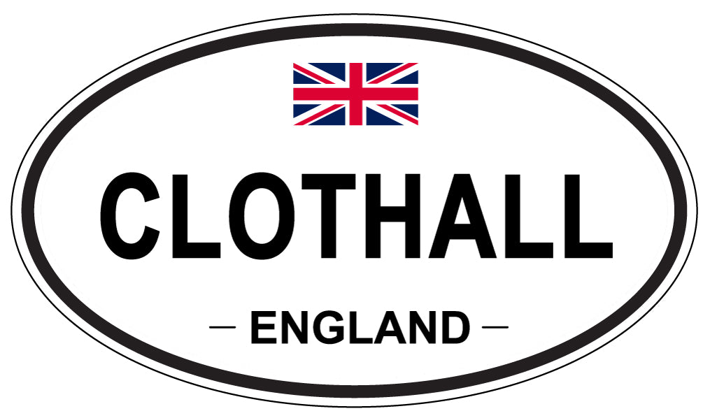 CLOTHALL, ENGLAND - Oval Sticker