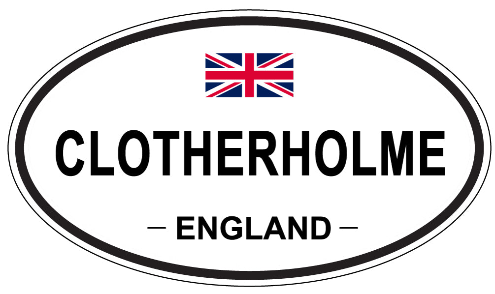 CLOTHERHOLME, ENGLAND - Oval Sticker