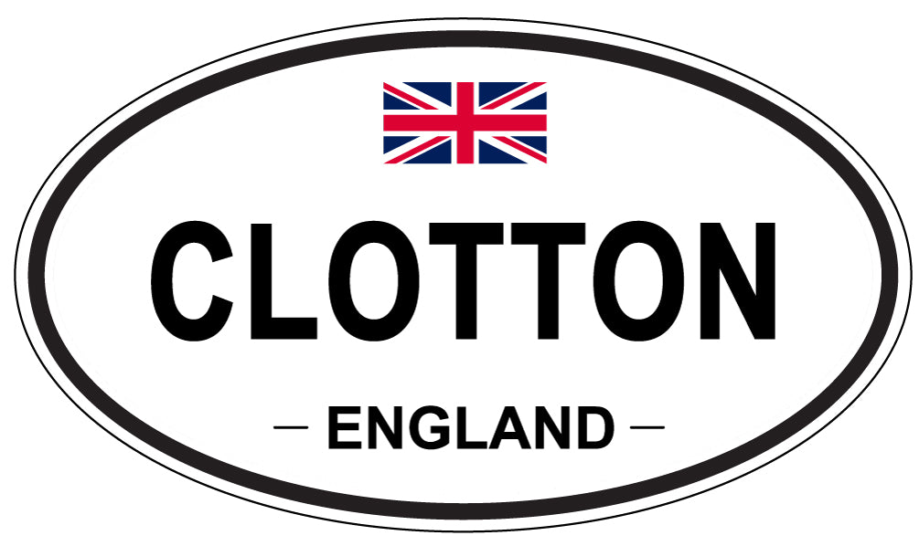 CLOTTON, ENGLAND - Oval Sticker