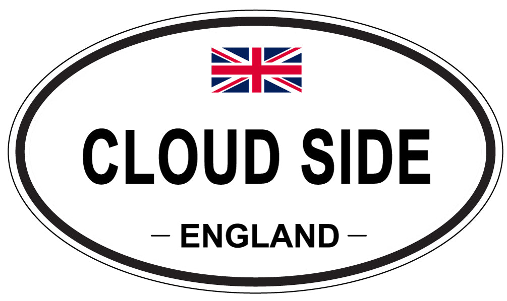 CLOUD SIDE, ENGLAND - Oval Sticker
