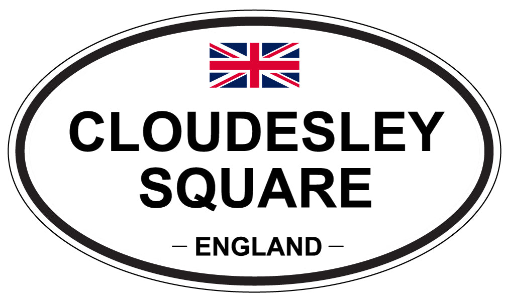 CLOUDESLEY SQUARE, ENGLAND - Oval Sticker
