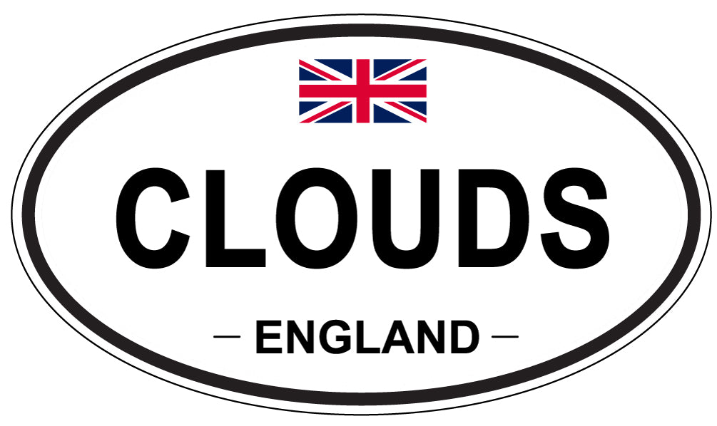 CLOUDS, ENGLAND - Oval Sticker