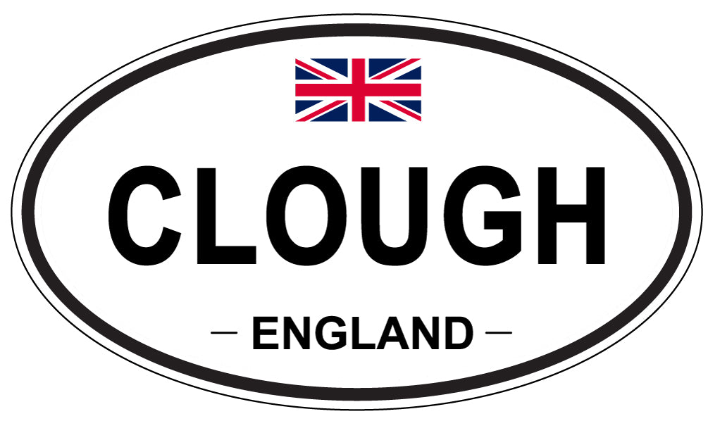 CLOUGH, ENGLAND - Oval Sticker