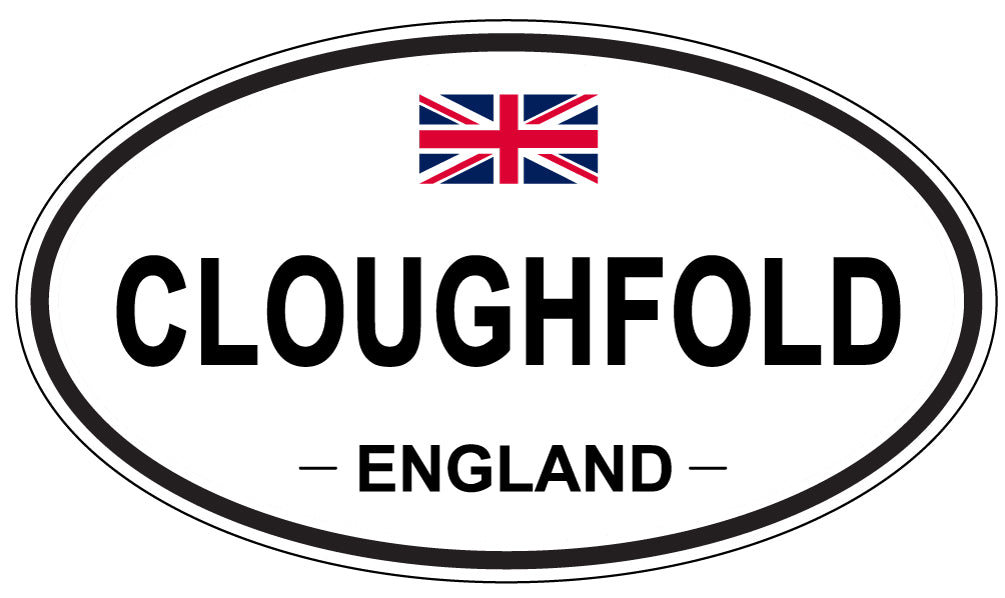 CLOUGHFOLD, ENGLAND - Oval Sticker