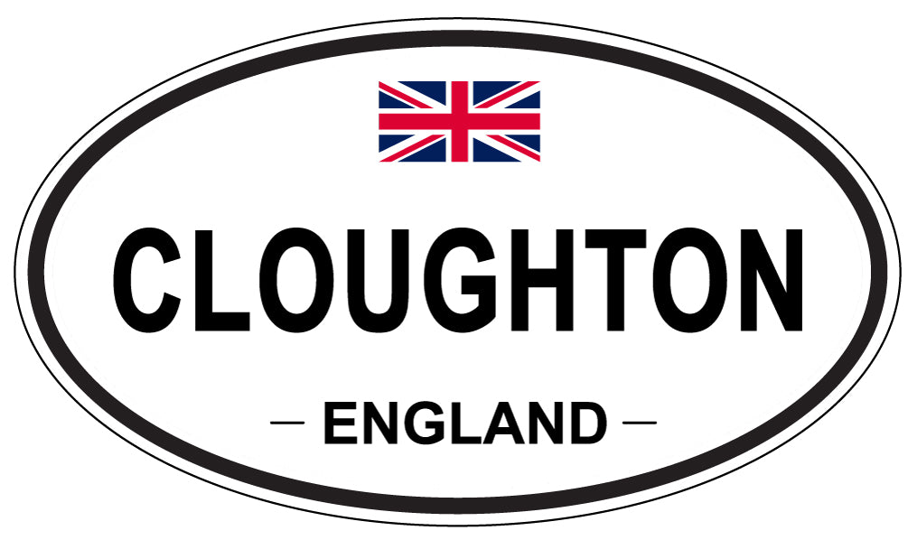 CLOUGHTON, ENGLAND - Oval Sticker