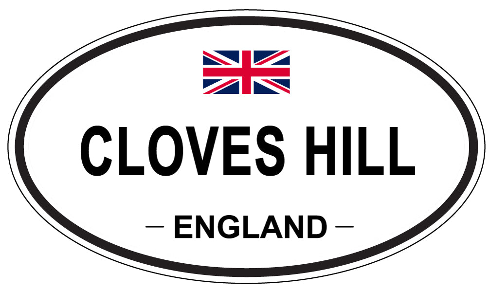 CLOVES HILL, ENGLAND - Oval Sticker