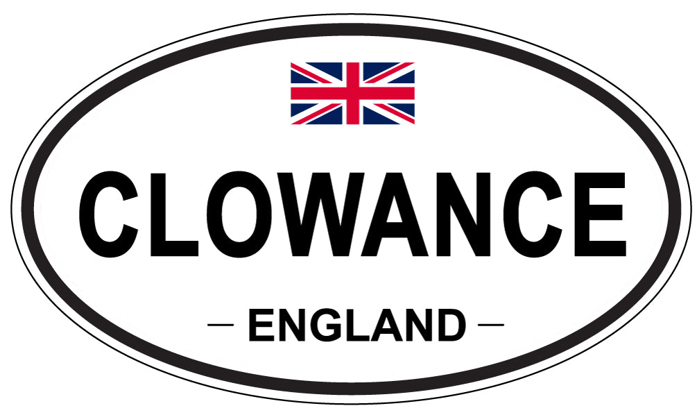 CLOWANCE, ENGLAND - Oval Sticker