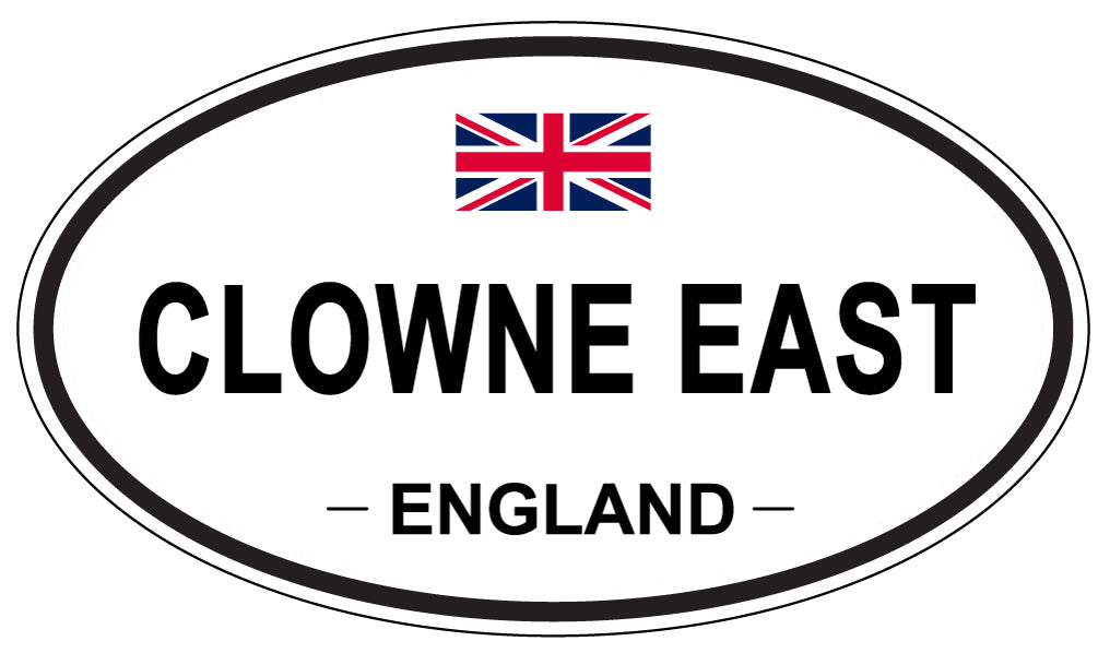 CLOWNE EAST, ENGLAND - Oval Sticker