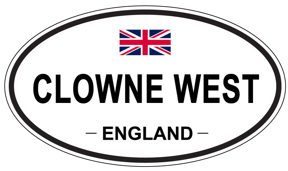 CLOWNE WEST, ENGLAND - Oval Sticker