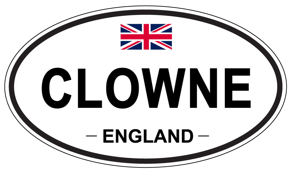 CLOWNE, ENGLAND - Oval Sticker