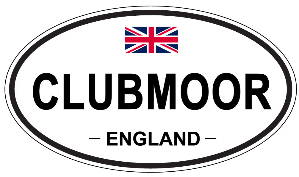 CLUBMOOR, ENGLAND - Oval Sticker