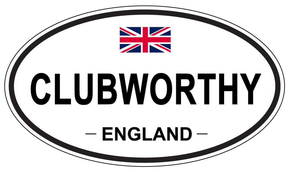 CLUBWORTHY, ENGLAND - Oval Sticker