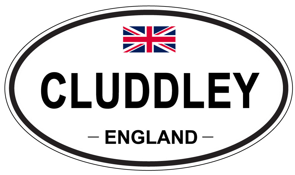 CLUDDLEY, ENGLAND - Oval Sticker