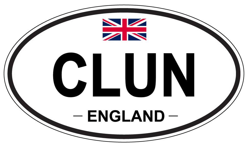 CLUN, ENGLAND - Oval Sticker